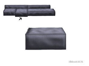 Sims 4 — Loved Things - Couch Pouffe Long by ShinoKCR — A Set with objects I saw, loved and wanted to have in Game Living