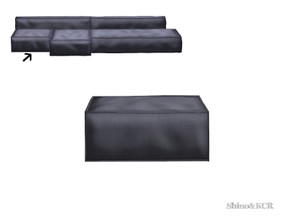 Sims 4 — Loved Things - Couch Pouffe by ShinoKCR — A Set with objects I saw, loved and wanted to have in Game Living