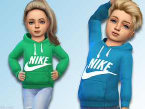 Sims 4 — Nike Hoddie - Toddler by MSQSIMS — - 5 Colors - Girls and Boys - Base Game - Custom Thumbnail 