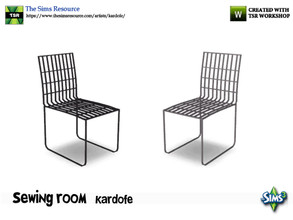 Sims 3 — kardofe_Sewing room_Chair by kardofe — Metal grid chair