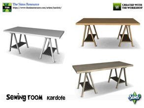 Sims 3 — kardofe_Sewing room_Desk by kardofe — Desk table formed by two easels and a board 
