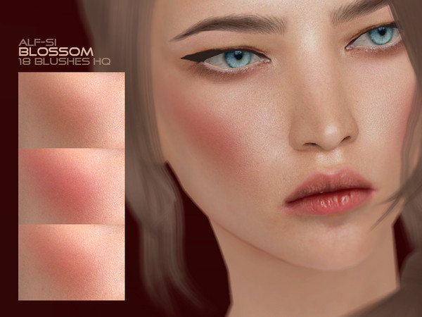 Sims 4 — Blossom - Blush 01 HQ by Alf-si — - blush category; - toddler + ; - humans, aliens, vampires; - 18 colors; - HQ