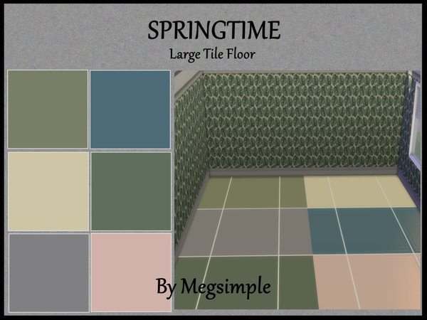 Sims 4 — Springtime Tiles by megsimple2 — Large Tiles in springtime Colors