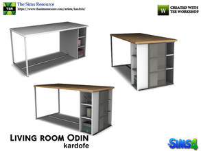 Sims 4 — kardofe_Living room Odin_Bar by kardofe — High table, which is a bar, with shelves on one side and sliding glass