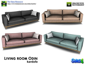 Sims 4 — kardofe_Living room Odin_Sofa by kardofe — Nordic style sofa from the 50's, in four different options 