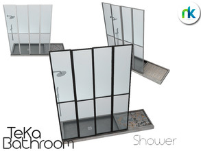Sims 4 — Nikadema TeKa Shower by nikadema — This is big shower, with a decorated part. I really hope you like it! Three