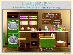 Sims 3 — Laundry Part IV by Cashcraft — Modern Laundry Part IV includes 10 new objects for your laundry room, which are a