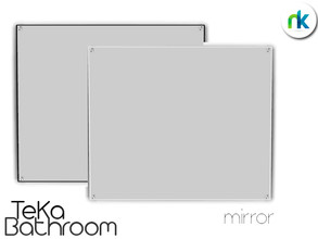 Sims 4 — Nikadema TeKa Mirror by nikadema — A big mirror to match both sinks Black and white recolors included on the