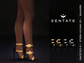 Sims 4 — CC Watch Heels by Sentate — A pair of high heeled sandals withw watch strap heels!! A replica of the Giuseppe