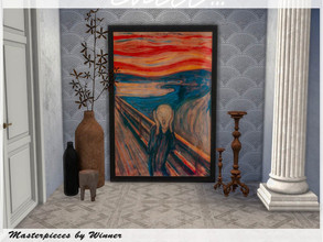 Sims 4 — Edvard Munch by Winner9 — Edvard Munch paintings. 5 swatches. Enjoy ;)
