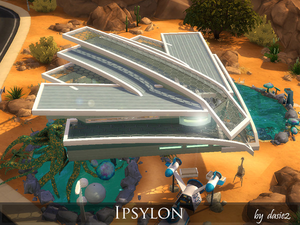Sims 4 — Ipsylon by dasie22 — Ipsylon is a modern, futuristic spaceship. This amazing, sci-fi location features three