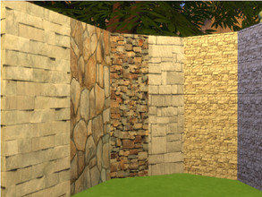 Sims 4 — 5 Rock Wall Swatches by BELLAF411 — -5 rock wall swatches -Realistic 