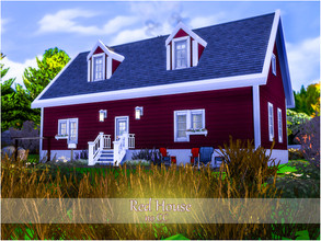Sims 4 — Red House  by Caroll912 — Family-friendly house. European-themed decor. Inspired by Norwegian red houses. The