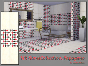 Sims 4 — MB-StoneCollection_Papageno by matomibotaki — MB-StoneCollection_Papageno, tile wall with large beige ceramic