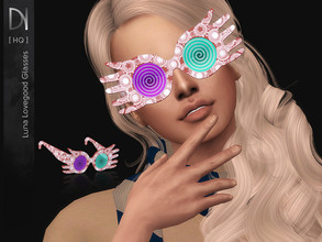 Sims 4 — Luna Lovegood Glasses by DarkNighTt — Luna Lovegood Glasses Have 1 color. HQ mod compatible. Hope you enjoy!