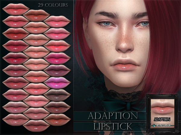 Sims 4 — Adaption Lipstick by RemusSirion — Adaption Lipstick This lipstick is suitable for sims of every gender and age.