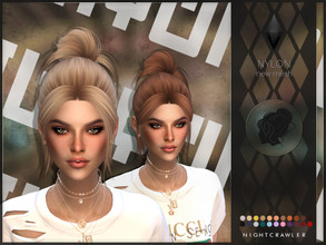 Sims 4 — Nightcrawler-Nylon by Nightcrawler_Sims — NEW HAIR MESH T/E Smooth bone assignment All lods 22colors Works with
