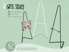 Sims 4 — Girls Studio - easel by SIMcredible! — by SIMcredibledesigns.com available at TSR 2 colors variations