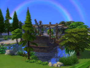 Sims 4 — The Northern Sky, a stranded ship house by Nycaea — The Northern Sky was the pride of her famous captain, the