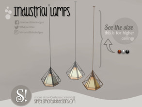 Sims 4 — Industrial Lamps - Diamond Pendant ceiling lamp [Mid wall] by SIMcredible! — by SIMcredibledesigns.com available