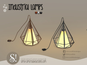 Sims 4 — Industrial Lamps - Diamond Pendant table lamp by SIMcredible! — by SIMcredibledesigns.com available at TSR 3