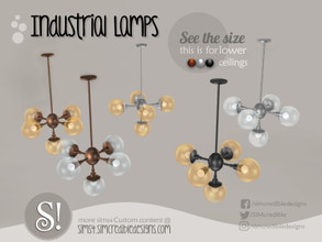 Sims 4 — Industrial Lamps - Magic beans ceiling lamp by SIMcredible! — by SIMcredibledesigns.com available at TSR 3