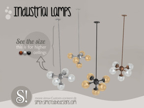 Sims 4 — Industrial Lamps - Magic beans ceiling lamp [mid wall] by SIMcredible! — by SIMcredibledesigns.com available at