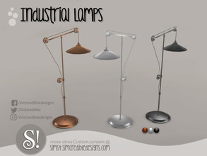 Sims 4 — Industrial Lamps - Warren Pulley Task Floor Lamp by SIMcredible! — by SIMcredibledesigns.com available at TSR 3