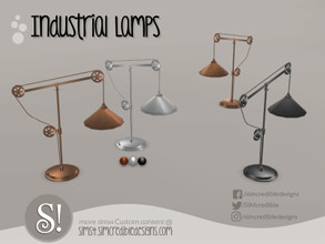 Sims 4 — Industrial Lamps - Warren Pulley Task Table Lamp by SIMcredible! — by SIMcredibledesigns.com available at TSR 3