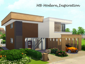 Sims 4 — MB-Modern_Inspiration by matomibotaki — Stylish and modern family home with much space for a family. Details: