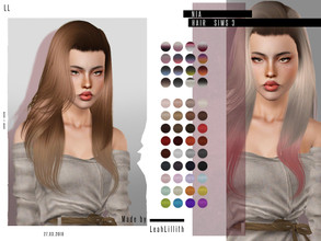 Sims 3 — LeahLillith Nia Hair by Leah_Lillith — Nia Hair All LODs Smooth bones hope you will enjoy^^