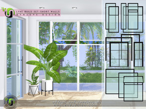 Sims 4 — Lyne Build Set IV - Three Quarters Windows and Doors by NynaeveDesign — From new construction to remodeling or