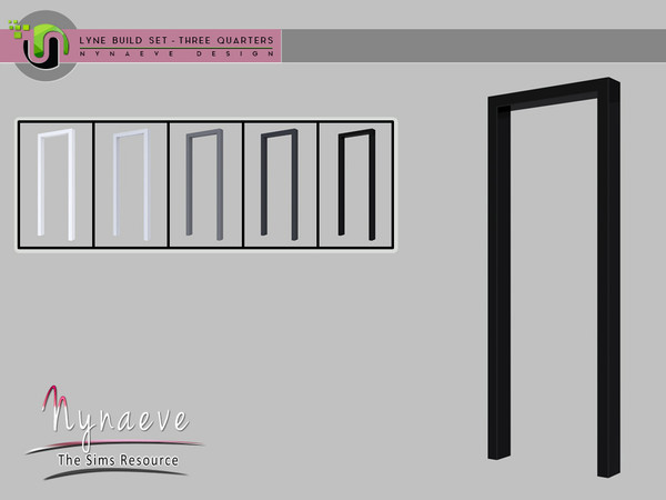 Sims 4 — Lyne Build Set IV - Three Quarters Arch 1x1 by NynaeveDesign — Lyne Build Set IV - Three Quarters Arch 1x1