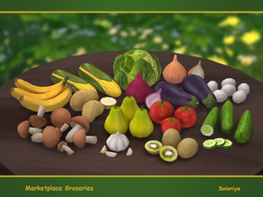 Sims 4 — Marketplace Groceries by soloriya — Decorative groceries for your kitchens. Includes 13 objects. Each object has