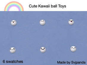 Sims 4 — Cute Kawaii Ball Pet Toy by Svjpanda — This is a recolor of the pet ball toy There are 6 swatches You find it