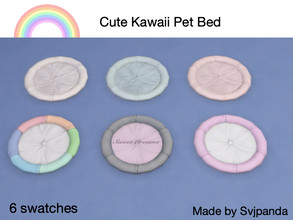 Sims 4 — Cute Small Pet Bed by Svjpanda — This is a recolor of the small pet bed There are 6 swatches You find it where