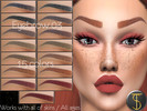 Sims 4 — Eyebrow 03 by turksimmer — 15 Colors Works with all of skins All ages For; Female-Male