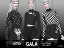 Sims 4 — GALA - High-neck Top by Helsoseira — Style : High neck Goth crop top/sweater Name : GALA Sub part Type :