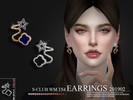 Sims 4 — S-Club ts4 WM EARRINGS 201902 by S-Club — Earrings, 6 swatches, hope you like, thank you.