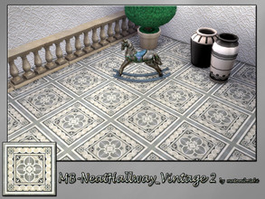 Sims 4 — MB-NeatHallway_Vintage2 by matomibotaki — MB-NeatHallway_Vintage2, elegant hallway tile floor in vintage look,
