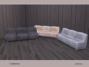 Sims 4 — Catherine. Sofa by soloriya — Sofa with flowers. Part of Catherine set. 3 color variations. Category: Comfort -