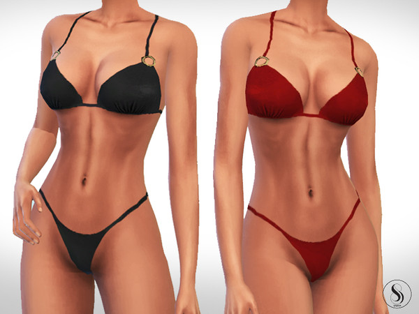 Sims 4 — Fashion Back Embellished Bikinies by saliwa — Fashion Back Embellished Bikinies design by Saliwa