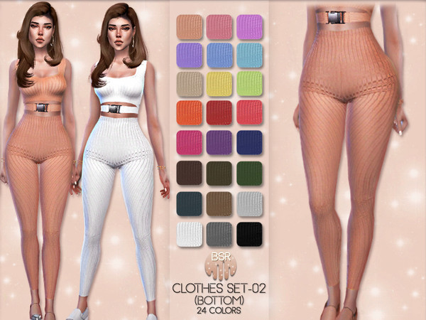 Sims 4 — Clothes SET-02 (BOTTOM) BD28 by busra-tr — 24 colors Adult-Elder-Teen-Young Adult For Female Custom thumbnail I