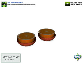 Sims 3 — kardofe_Spring time_Bowl with orange by kardofe — Two small bowls with half an orange inside