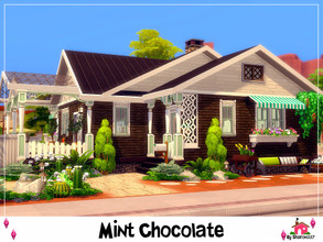 Sims 4 — Mint Chocolate - Nocc by sharon337 — Mint Chocolate is built on a 30 x 20 lot. Value $93,402 It has: 2 Bedrooms,