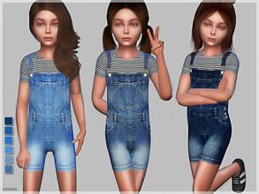 Sims 4 — Children Dungaree N01 by MSQSIMS — - New Item - 6 Colors - Girls / Boys - Base Game - Custom Thumbnail