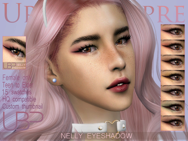 Sims 4 — Nelly eyeshadow by Urielbeaupre — eyeshadow with an eyeliner combined - female - teen to elder - 15 swatches -