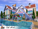 Sims 4 — Cafe Aroidee by autaki — Cafe Aroidee NoCC This lot is a modern Cafe. I hope you'll have fun with it .