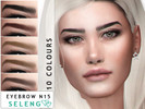 Sims 4 — Eyebrows N15 by Seleng — Female and male 10 colours Custom Thumbnail The picture was taken with HQ mod Happy