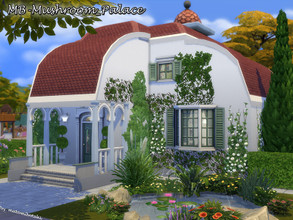 Sims 4 — MB-Mushroom_Palace by matomibotaki — Cozy family home with unusual architecture and curvy roof, for your Sims,